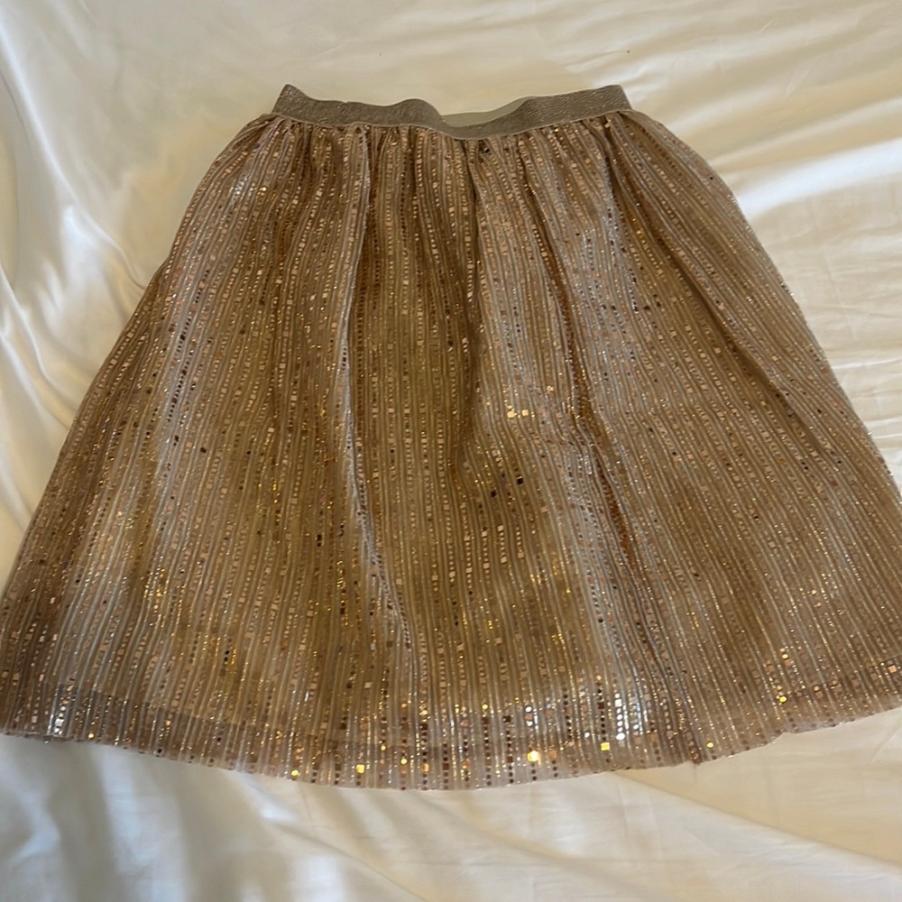 Gold sequin skirt